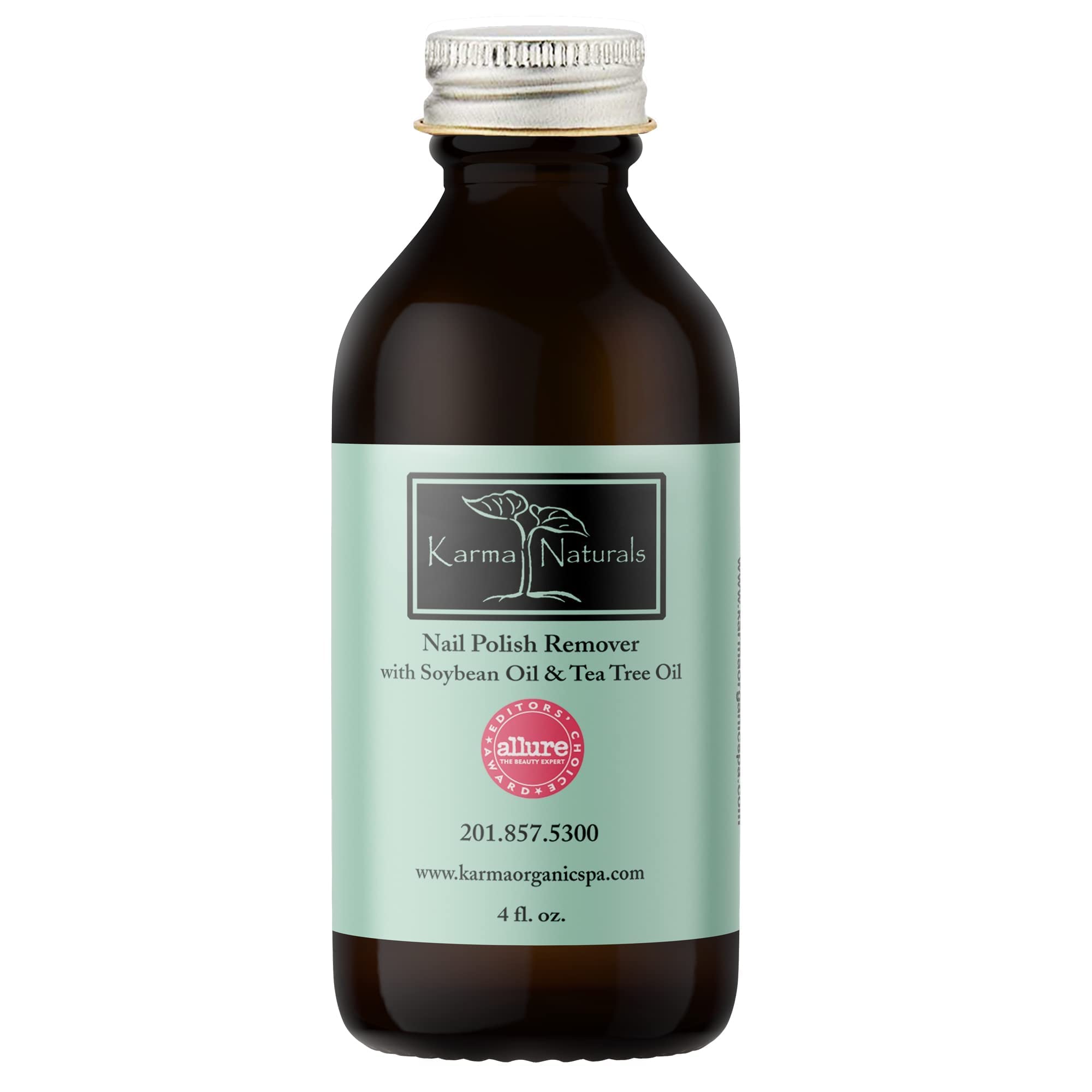 Dissolvant Karma Organic parfum Tea Tree apaisant lors du démaquillage.
