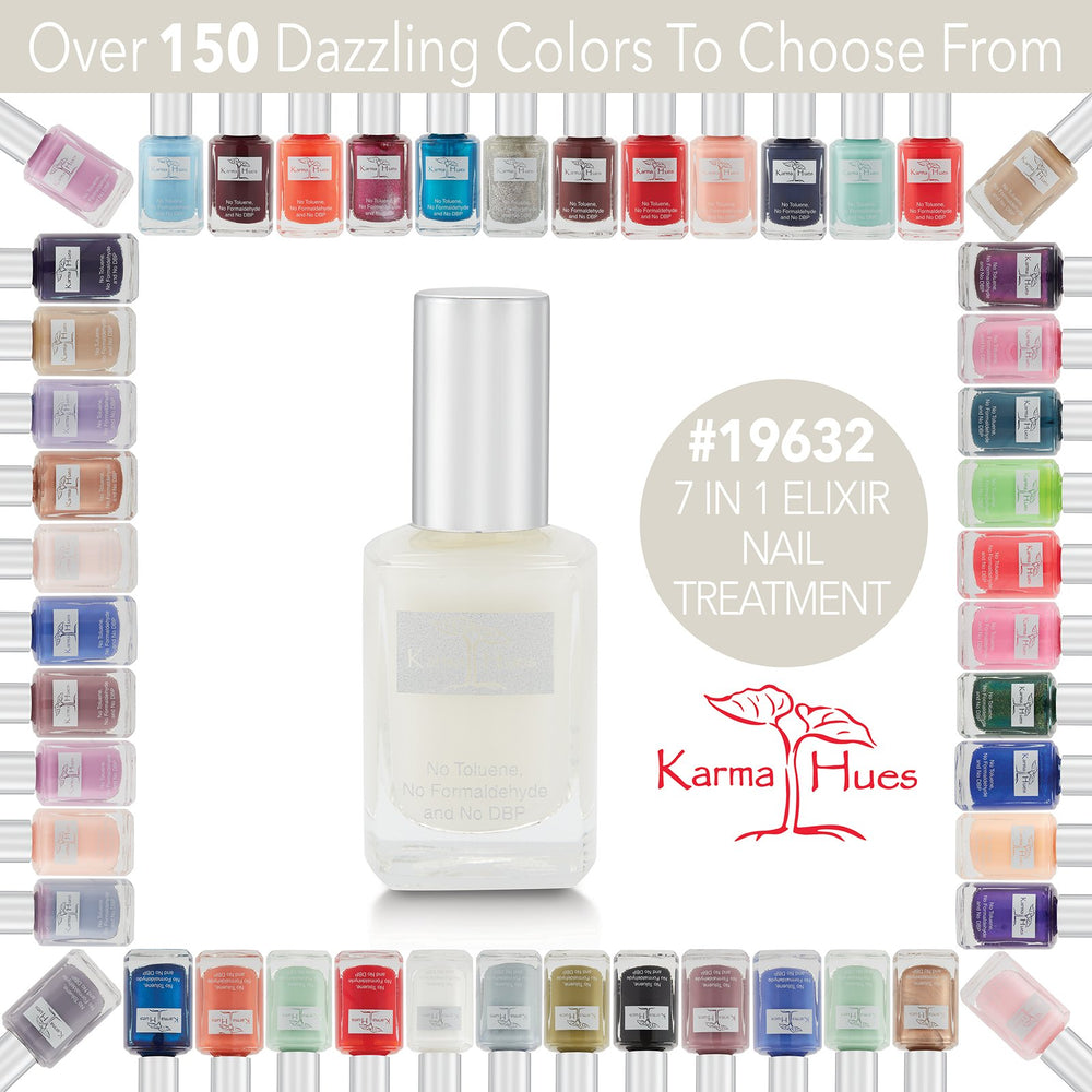 Karma Organic Elixir avec pinceau précis pour nourrir les ongles.