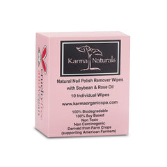 Lingettes Karma Organic Dissolvant Vernis Ongles Rose: dissolution douce sans acétone et hydratation