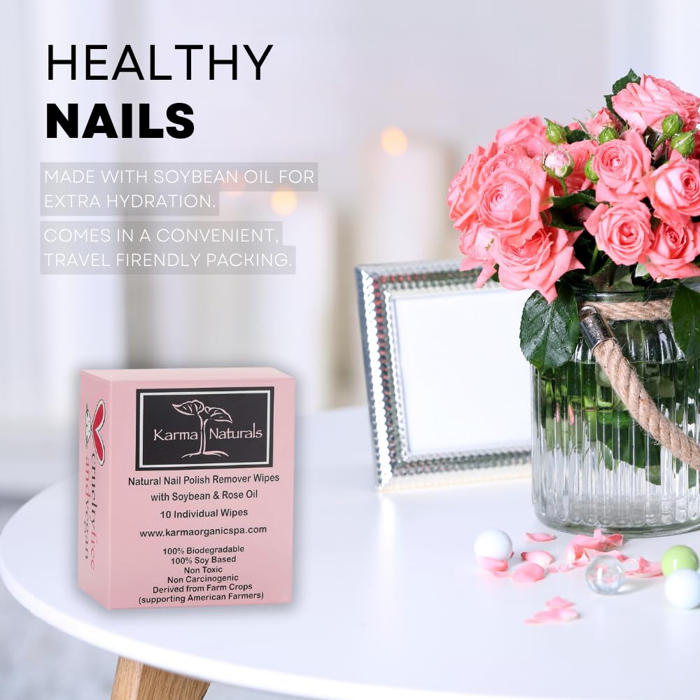 Pack Karma Organic 10 Lingettes Dissolvant Vernis Ongles: pratique à emporter
