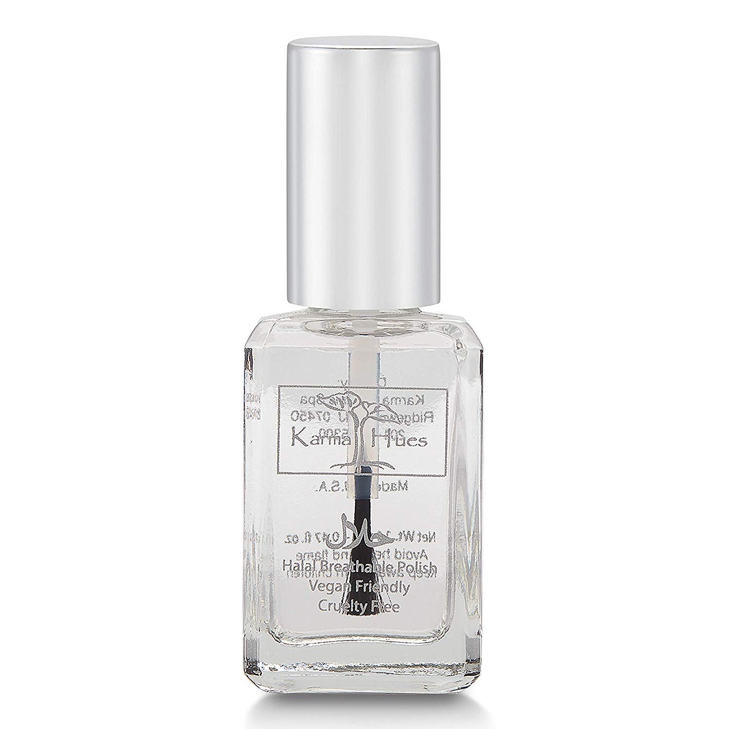 Vernis Karma Organic halal respirant en bouteille pour des ongles élégants et durables.