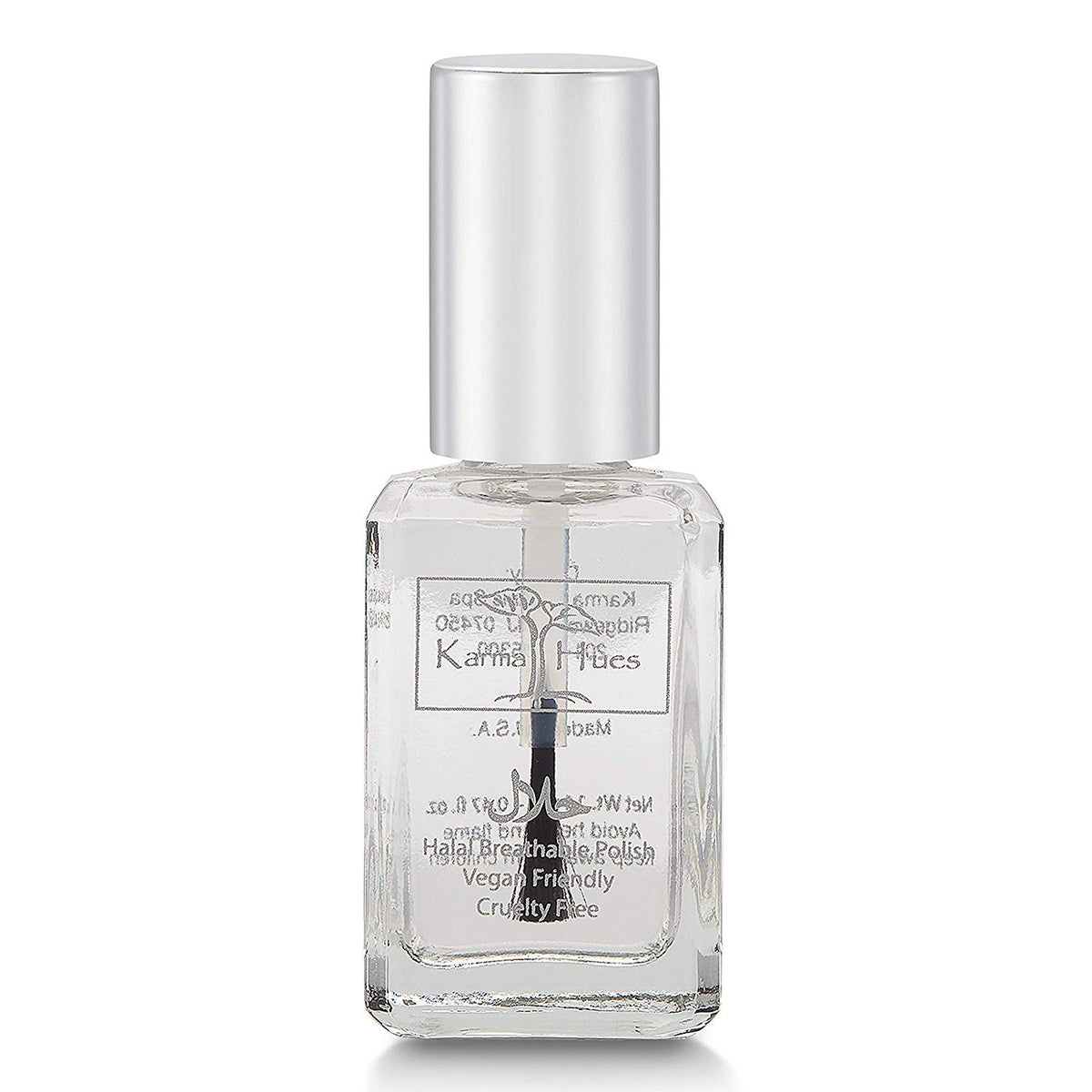 Vernis Karma Organic halal respirant en bouteille pour des ongles élégants et durables.