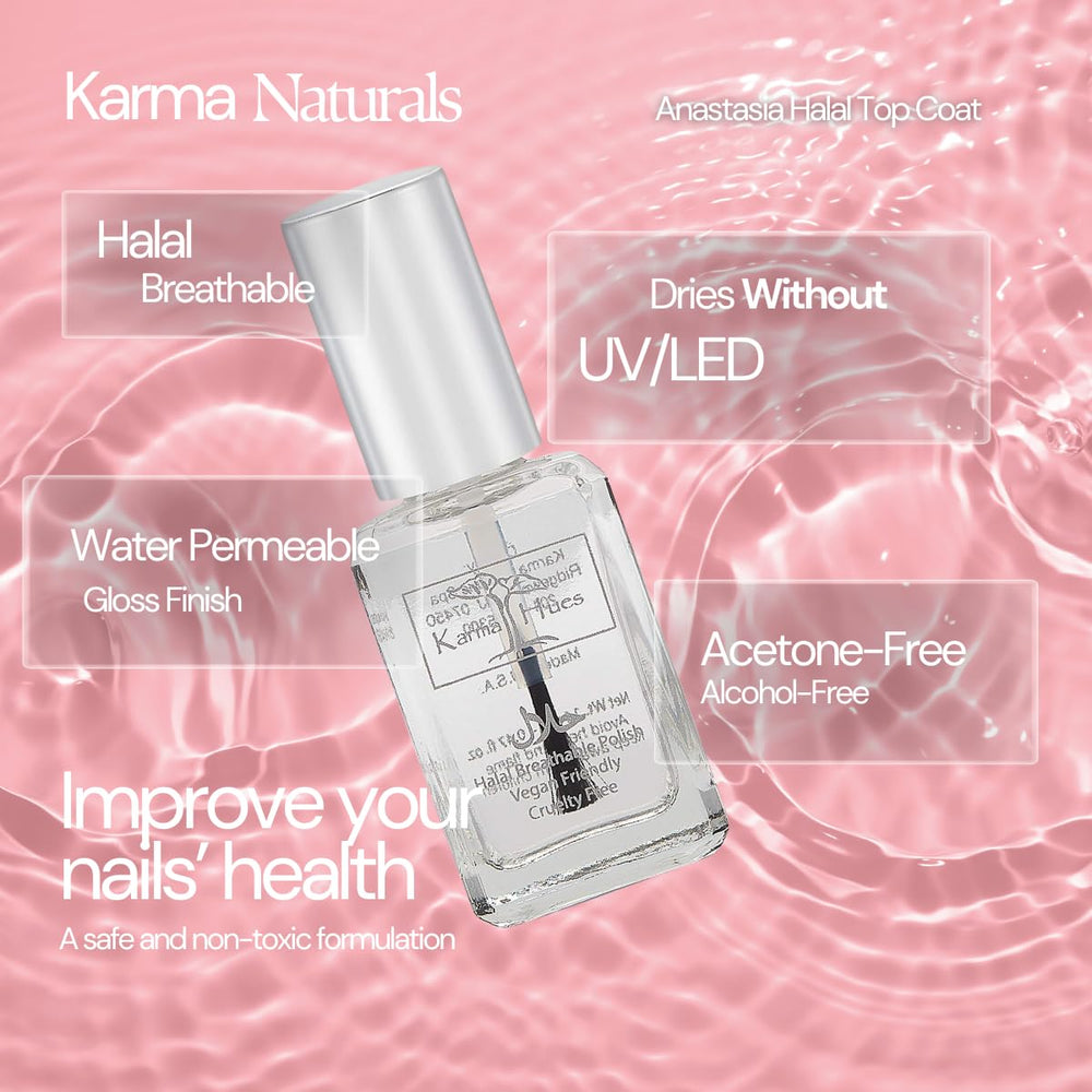 Texture brillante Karma Organic halal respirant pour une finition lisse.