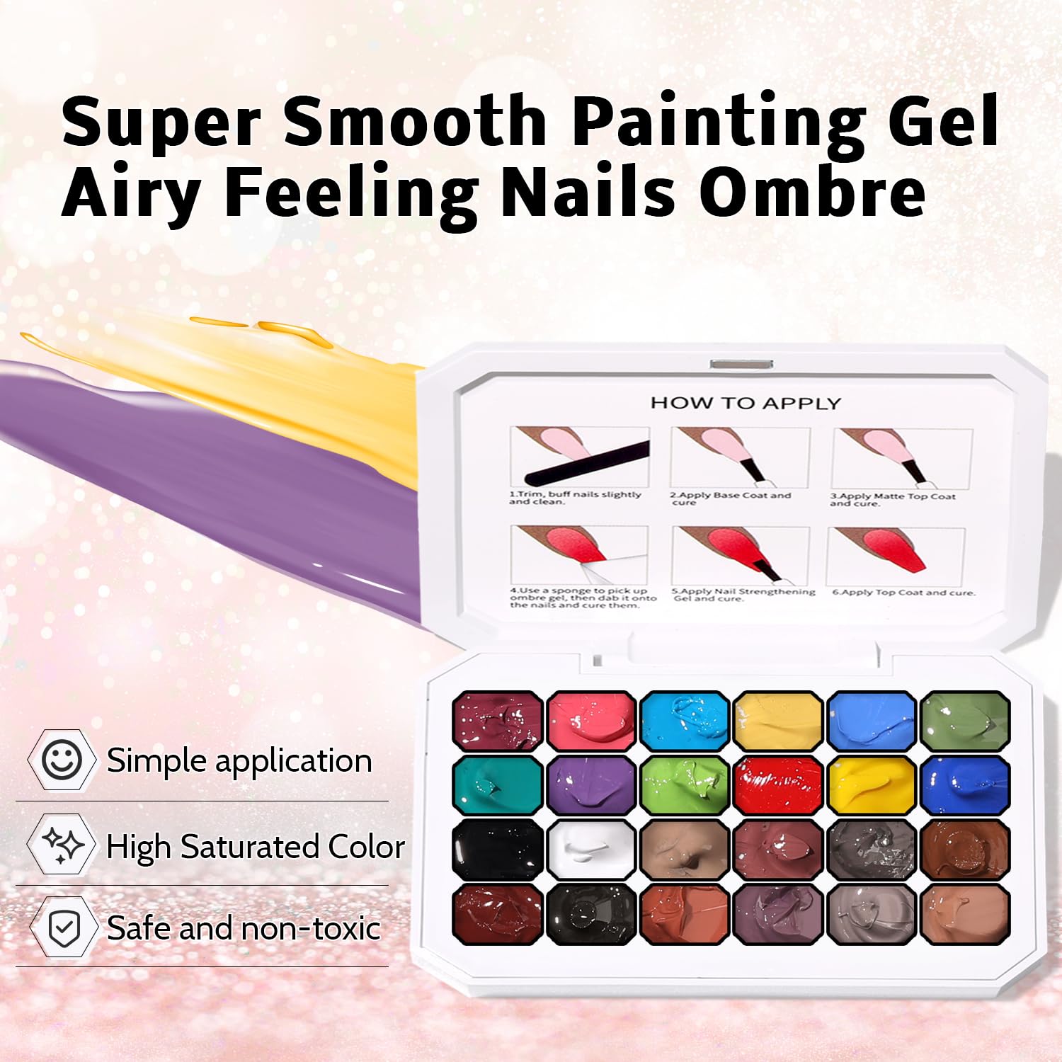 Dégradé ongulaire Karroy palette unique pour dégradés variés et finition soignée.