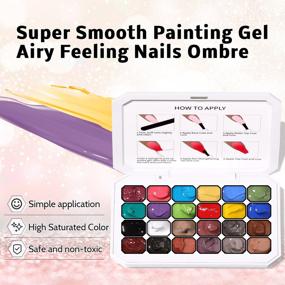 Dégradé ongulaire Karroy palette unique pour dégradés variés et finition soignée.
