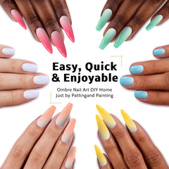 Éponge Karroy Pat Gel Ombré, dépose précise pour des dégradés nets sur les ongles.
