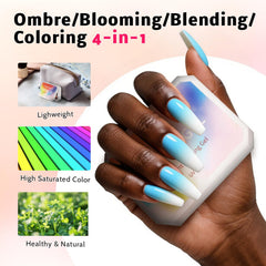 Gel pigmenté Karroy, couleurs intenses pour des dégradés éclatants sur les ongles.