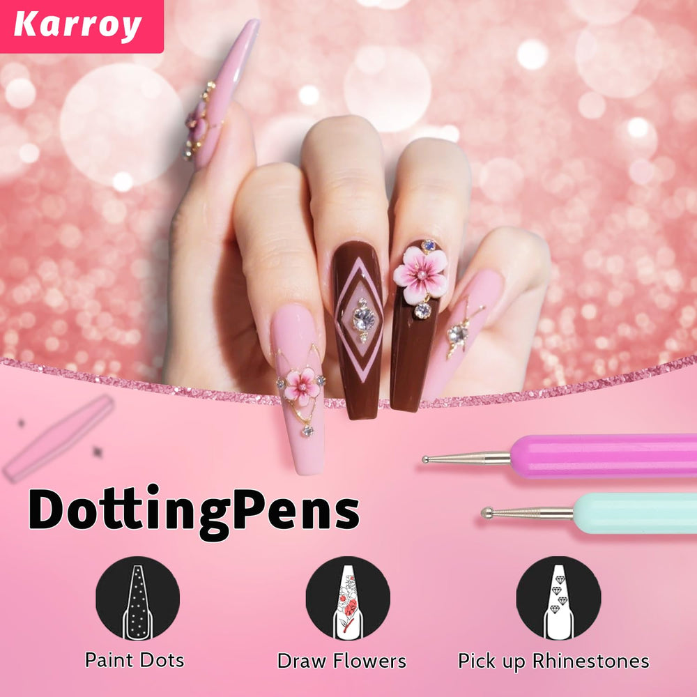 Karroy kit design ongles: cadeau idéal pour les passionnés d'art des ongles fait soi-même.