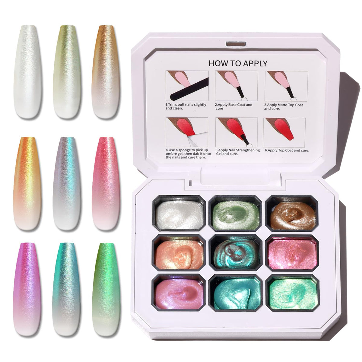 Karroy Gel Ongles Ombre Éponge : application fluide pour un dégradé subtil et précis sur les ongles