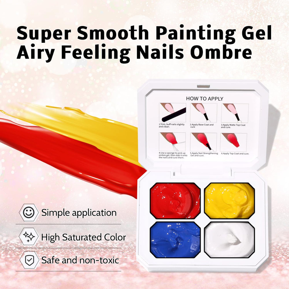 Palette Karroy gel ombre jaune, éclat ensoleillé sur vos ongles.
