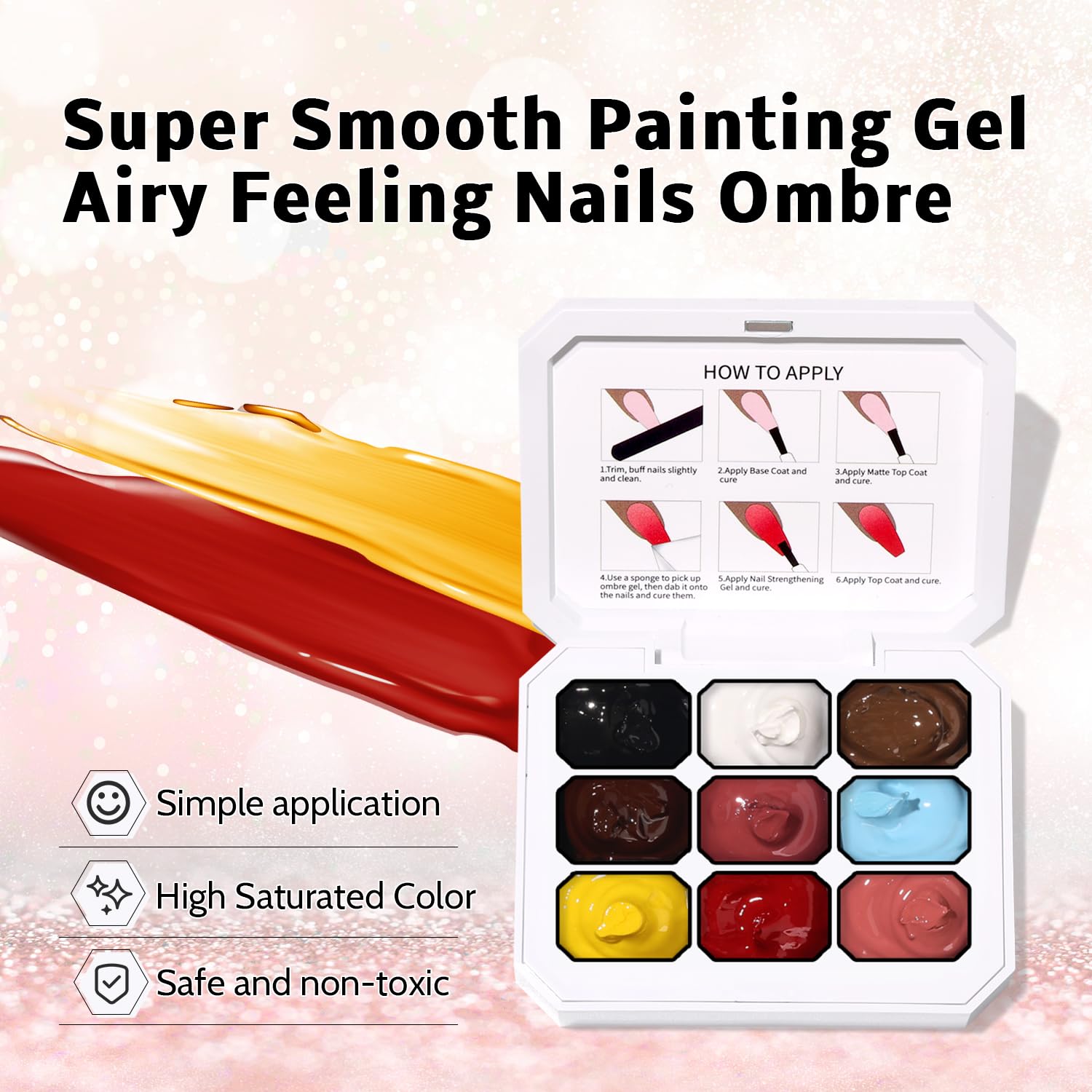 Pinceaux Karroy dédiés au nail art pour dessins nets et précis.