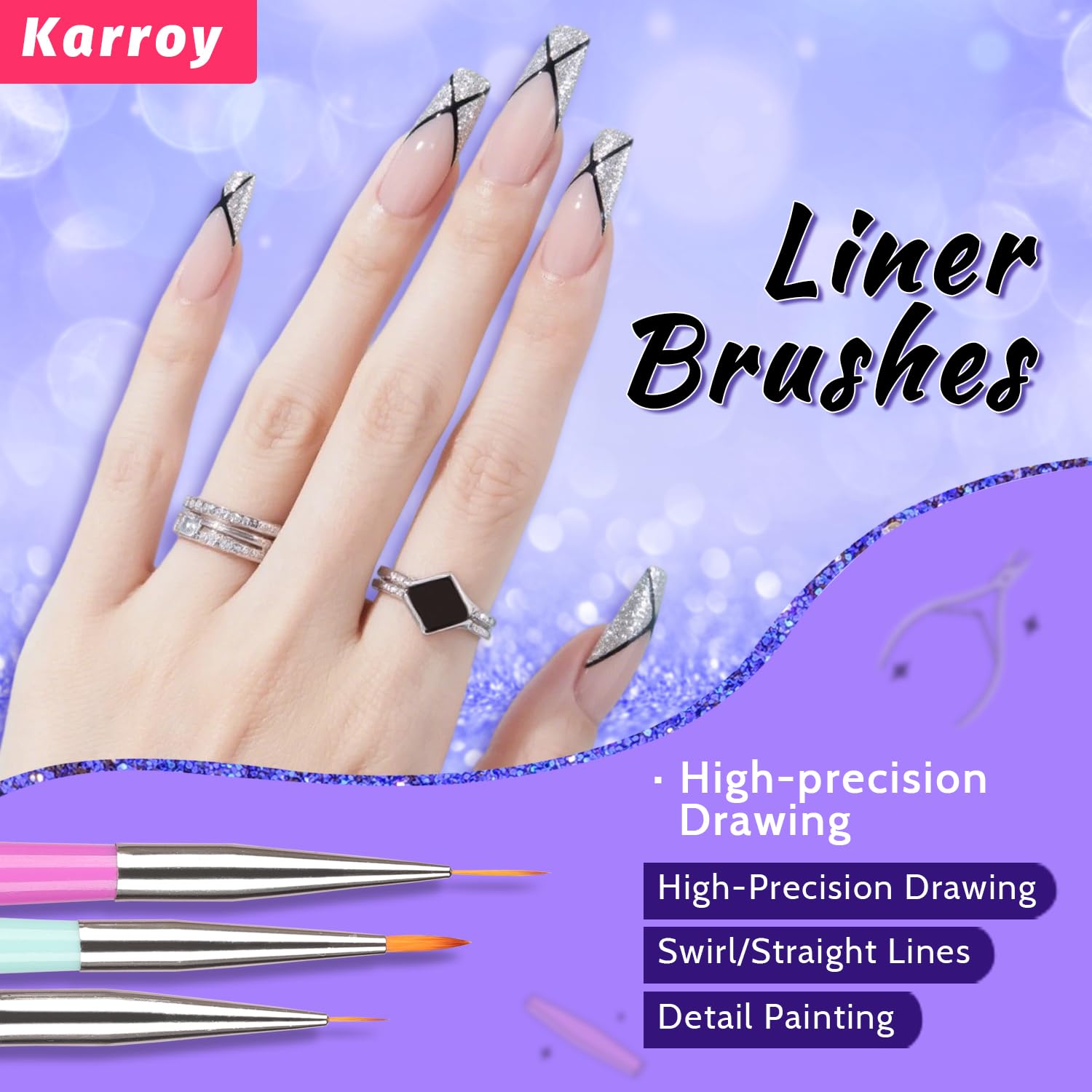 Karroy pointes dotting: trois tailles pour détails fins.