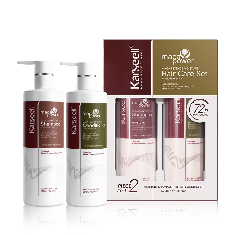 Shampoing collagène Karseell pour cheveux secs, douceur et brillance potentielle.