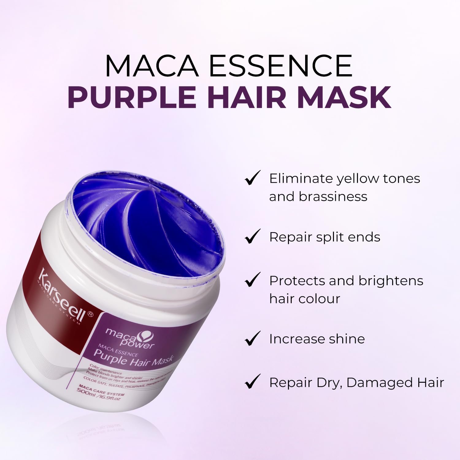 Karseell huile argan nourrissante, cheveux mieux nourris et réparés.