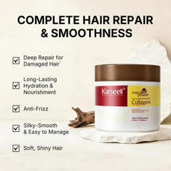 Karseell masque – ingrédients collagène, argan et maca pour nourrir durablement