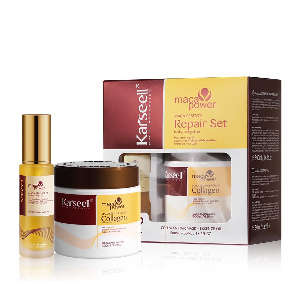 Karseell Masque Cheveux collagene argan – brillance et hydratation durable.