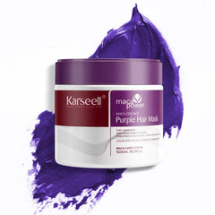 Karseell Masque Cheveux Violet neutralise les tons jaunes sur blond décoloré.