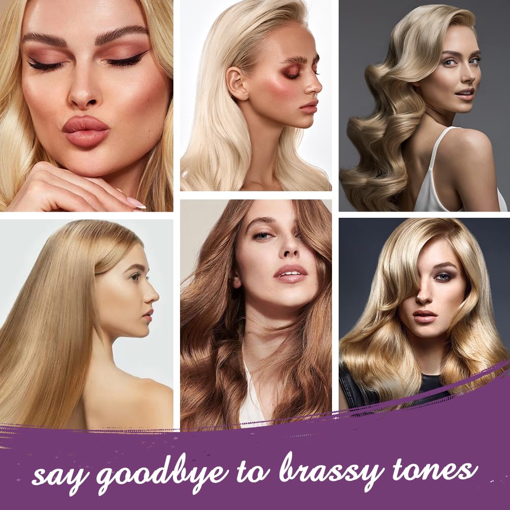 Karseell Masque Cheveux Violet pose recommandée 5 à 10 minutes pour réduire les tons jaunes.