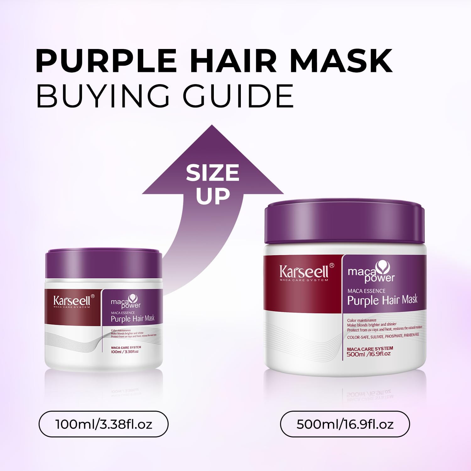 Gants prêts pour l’application du masque violet Karseell.