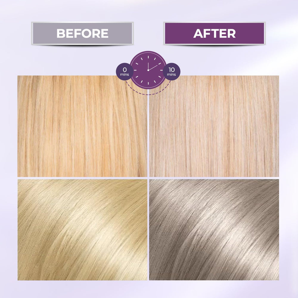 Test de mèche recommandé avant application du masque violet Karseell.