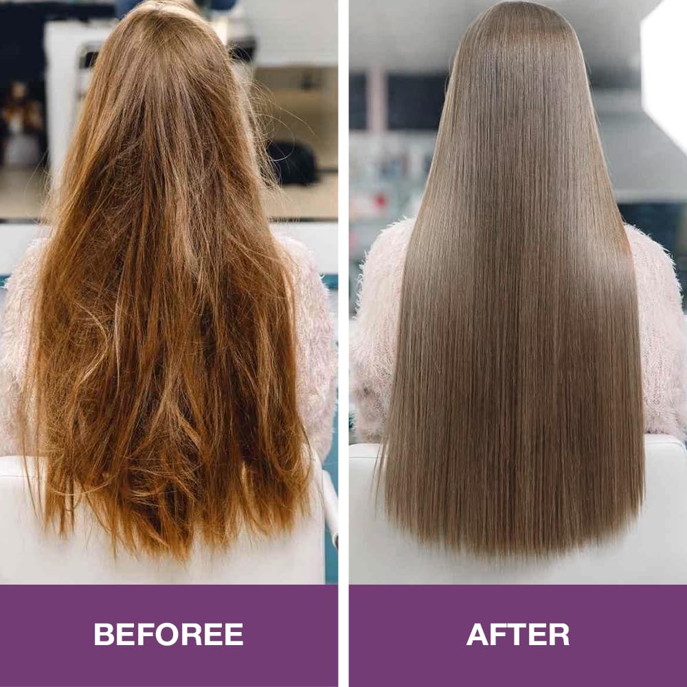 Routine soin violet Karseell pour cheveux blond argenté et entretien.