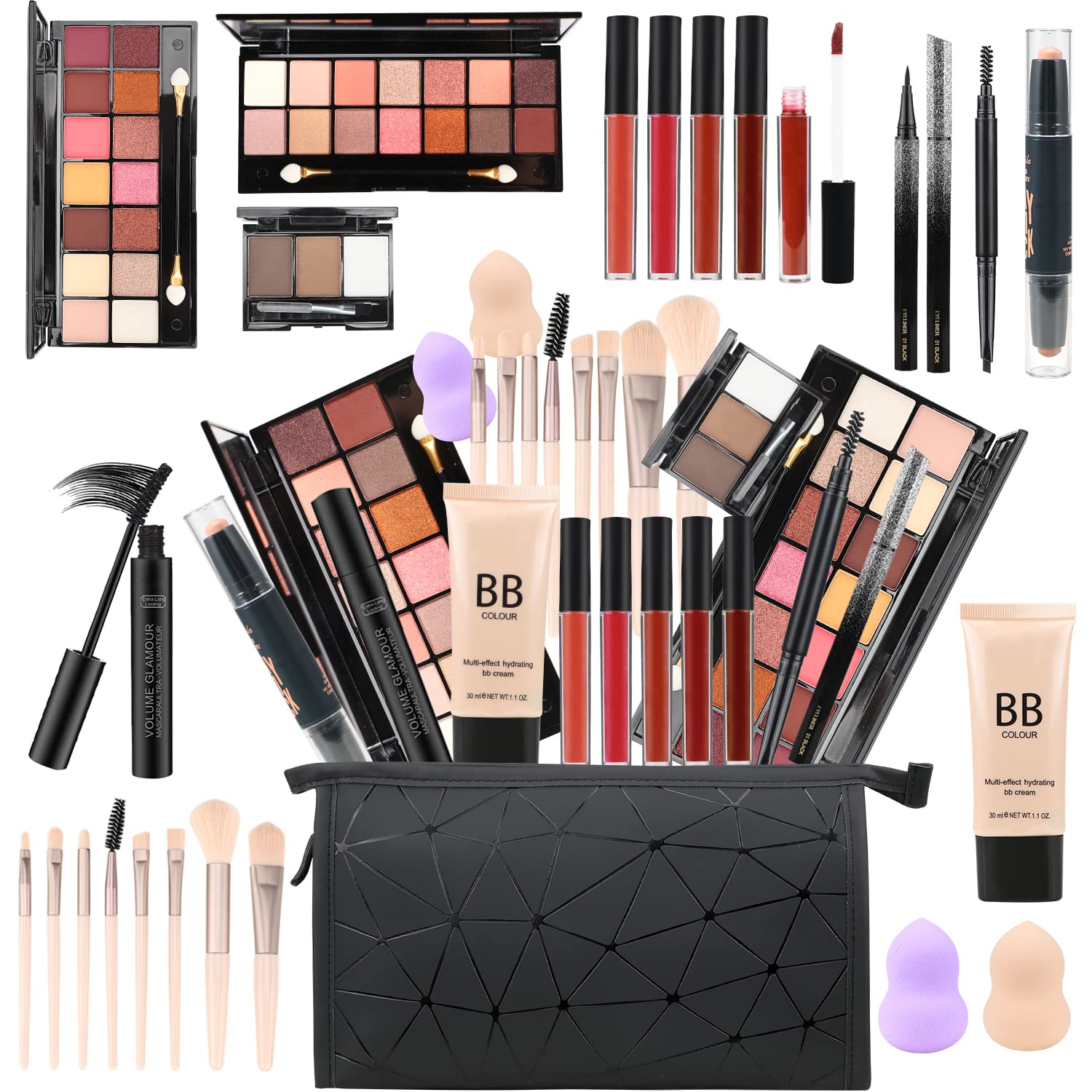 KARUIZI coffret maquillage tout-en-un, emballage élégant pour cadeau