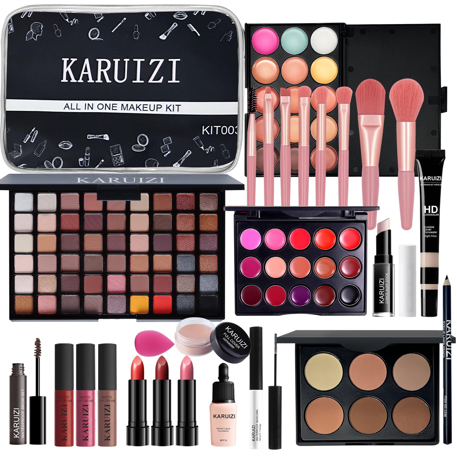 KARUIZI trousse-maquillage – rangement élégant pour emporter son kit