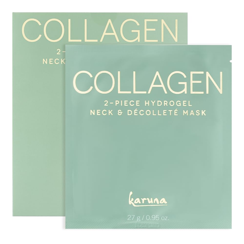 Karuna Collagen Cou: masque hydrogel pour hydratation ciblée du cou.