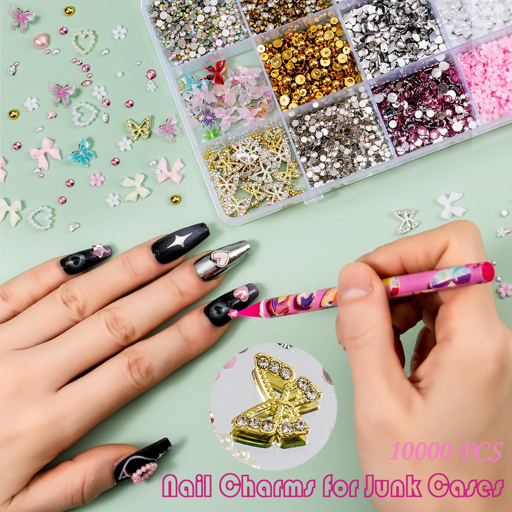 Kasither breloques fleurs 3D pour un effet délicat et lumineux sur les ongles