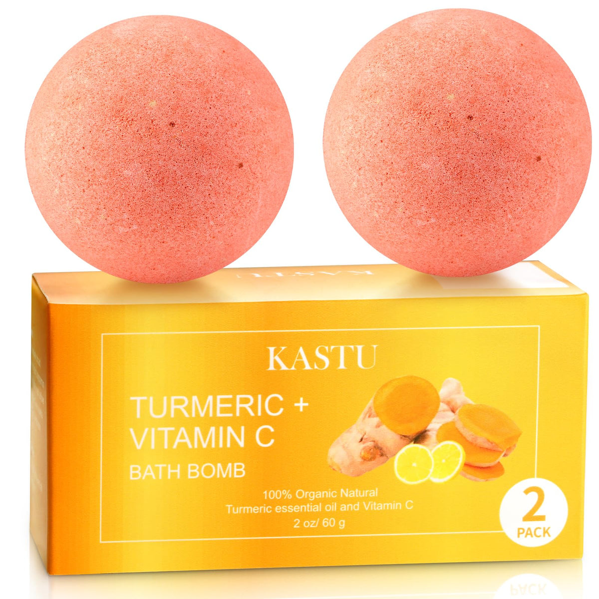 kastu boules bain curcuma citron: hydratation légère et parfum frais.