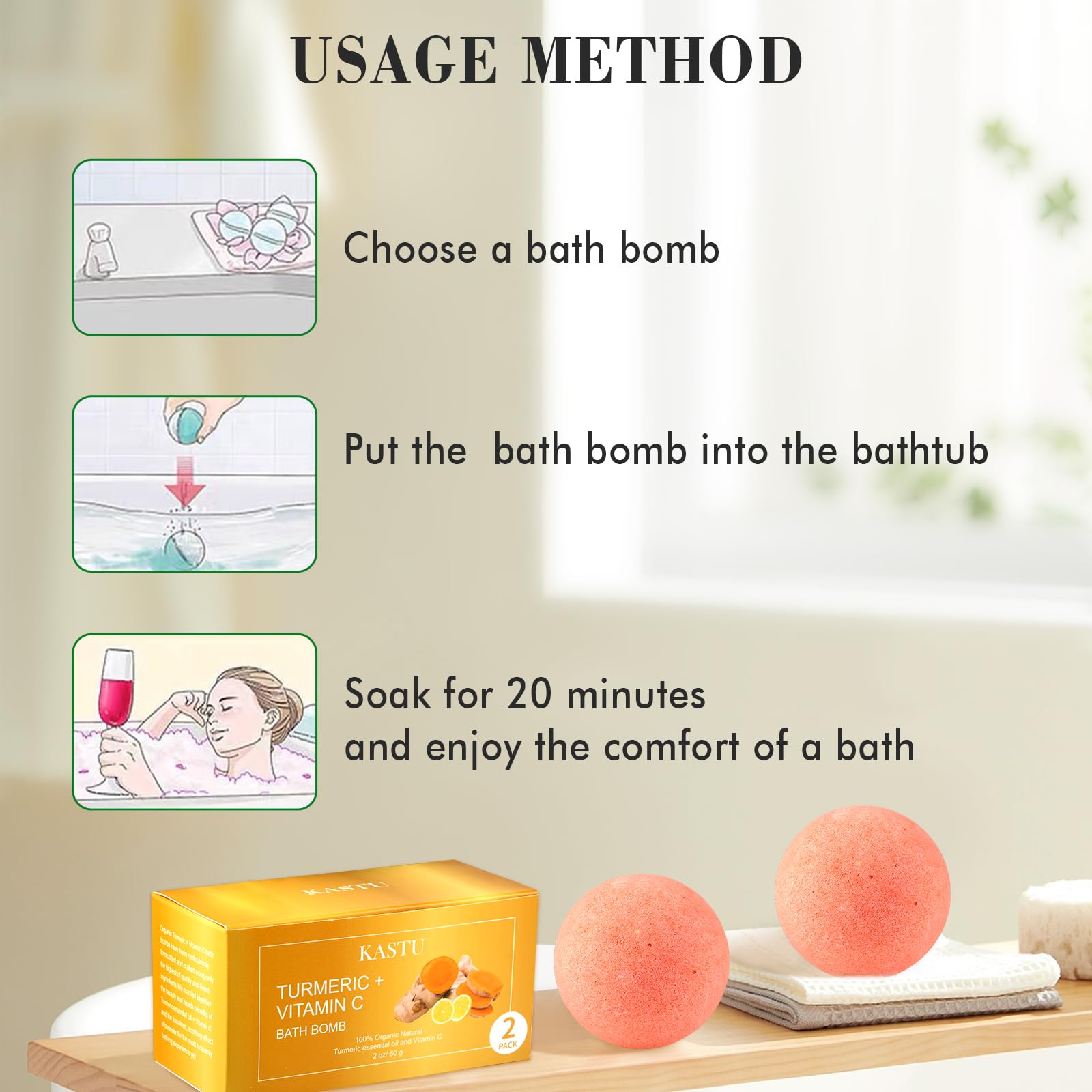 kastu boules bain vitamine-c citron: éclat et peau nourrie naturellement.