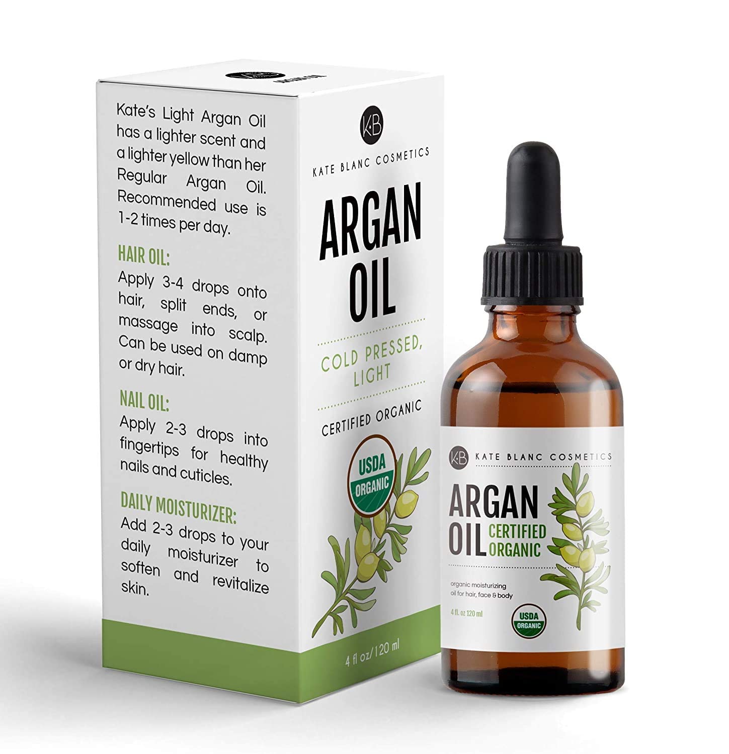 Kate Blanc huile d'argan idéale en routine hivernale pour hydratation.