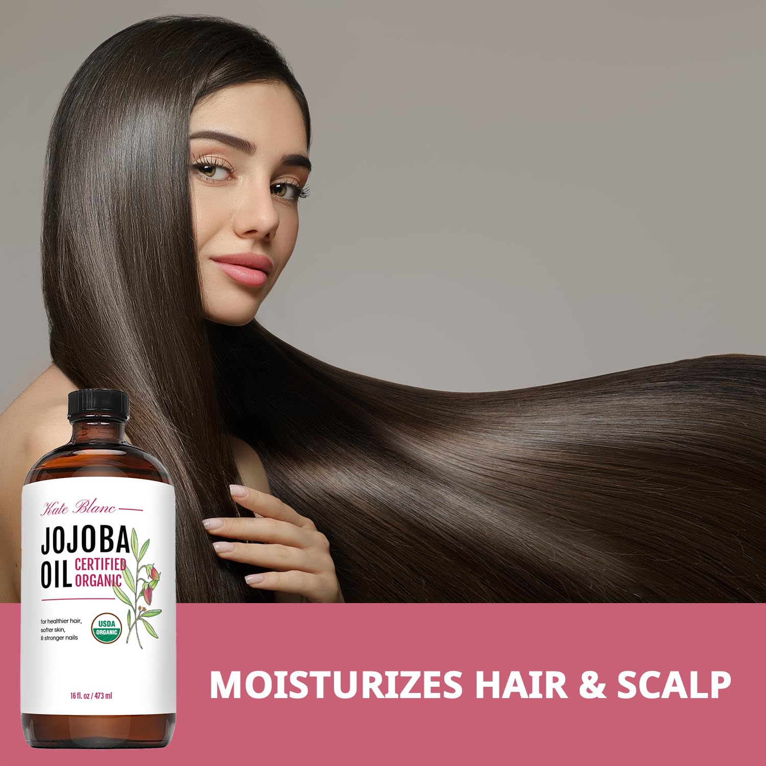 Démaquillage naturel avec Kate Blanc Cosmetics huile jojoba bio, respectueuse de la peau.