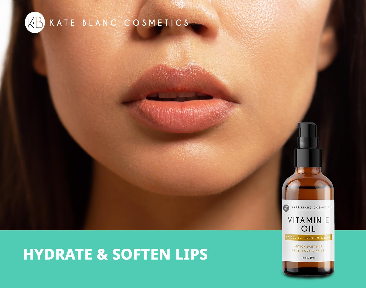 Kate Blanc Cosmetics huile vitamine E, soin corps, zones sèches mieux nourries.