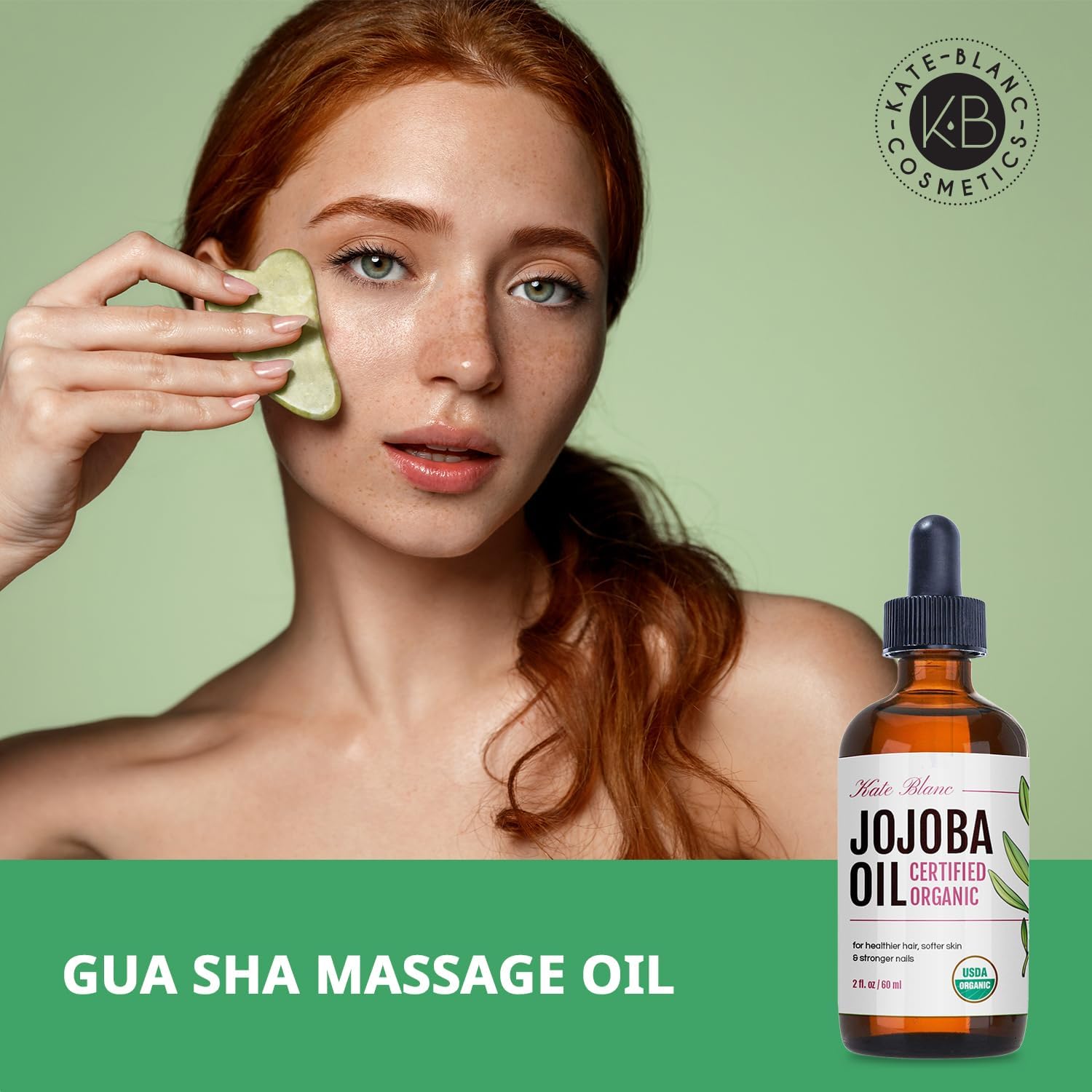 Démaquillage doux avec l huile de jojoba Kate Blanc, nettoie sans tirer.