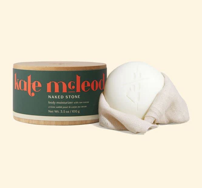 Kate McLeod Naked Stone Hydratant solide pour le corps, kit de démarrage pratique et hydratant.