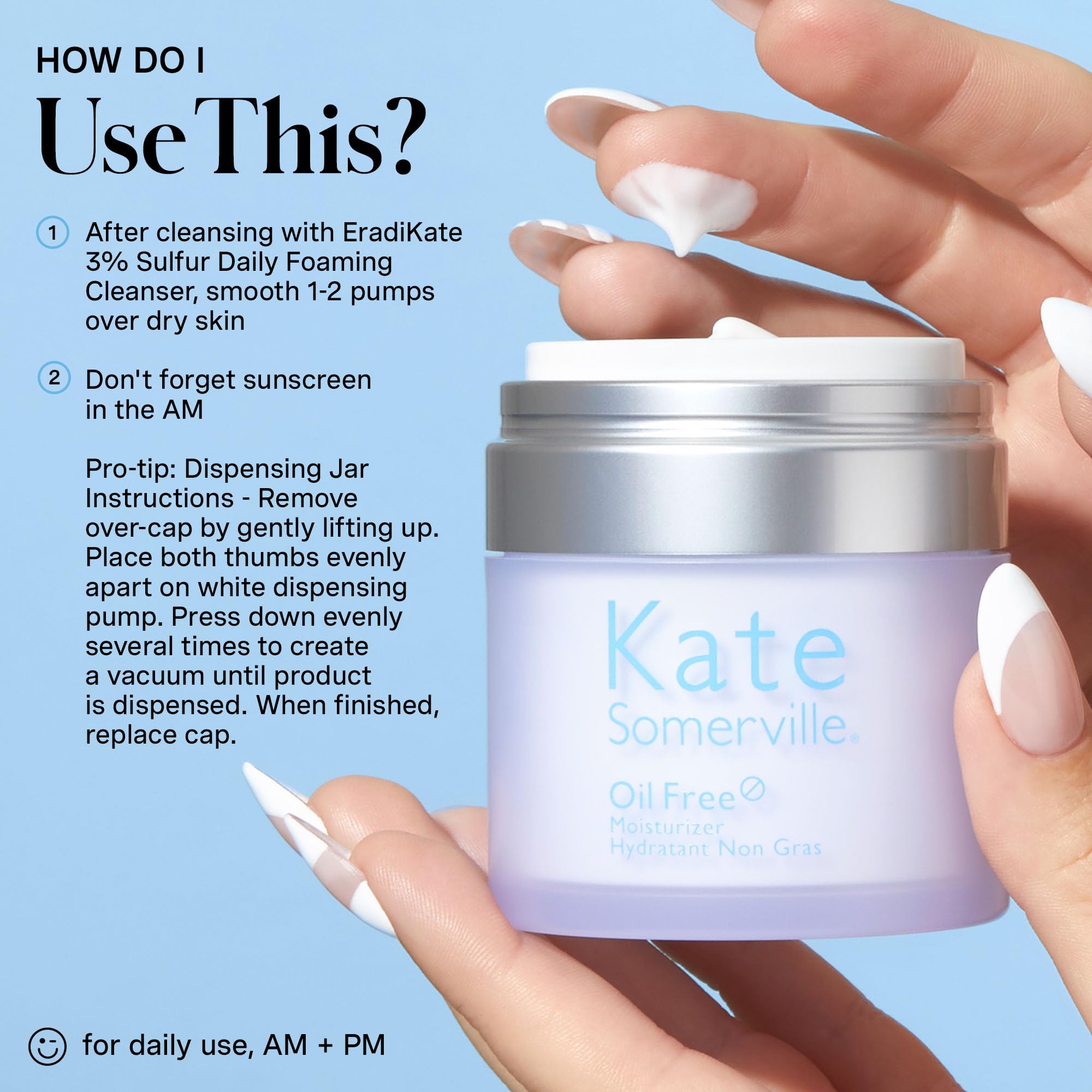 Kate Somerville crème sans parfum adaptée aux peaux sensibles.