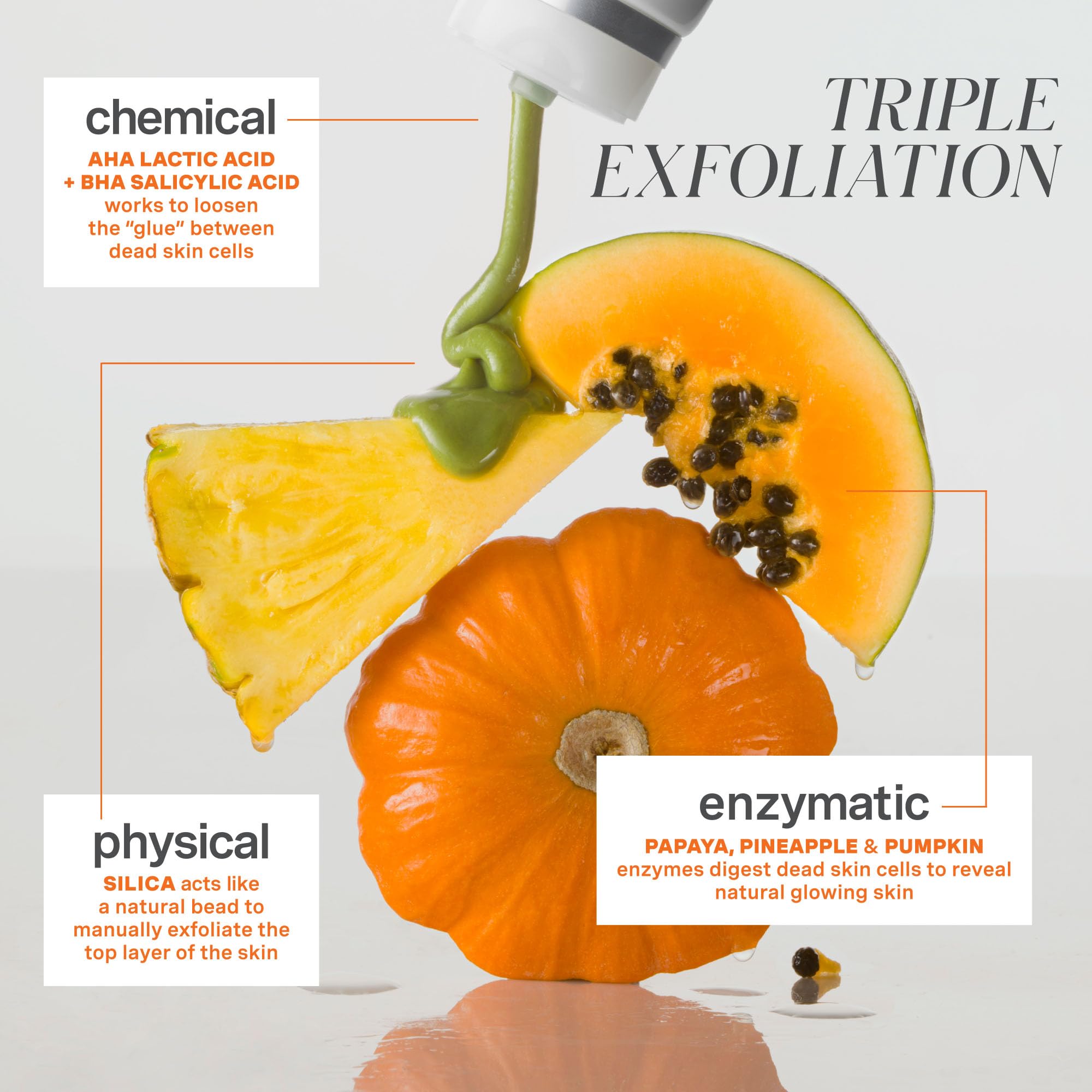 Texture peau renouvelée après chaque utilisation d Exfolikate