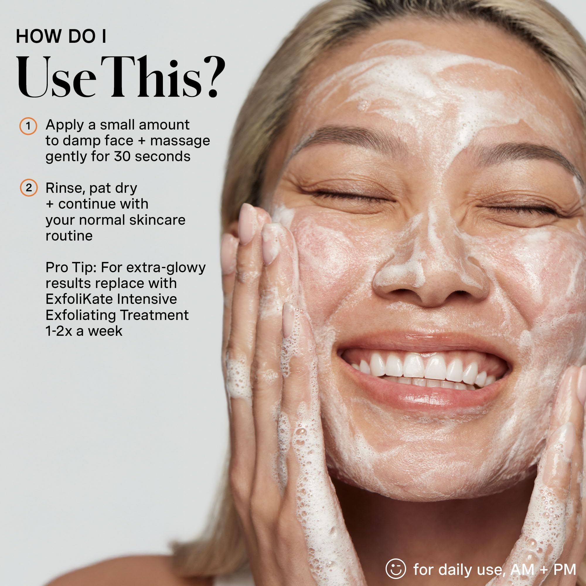 Kate Somerville ExfoliKate: usage matin-soir pour routine simple et efficace.