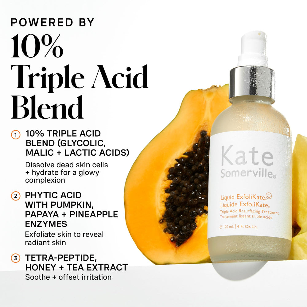 Boîte Kate Somerville Liquid ExfoliKate élégante prête à utilisation.