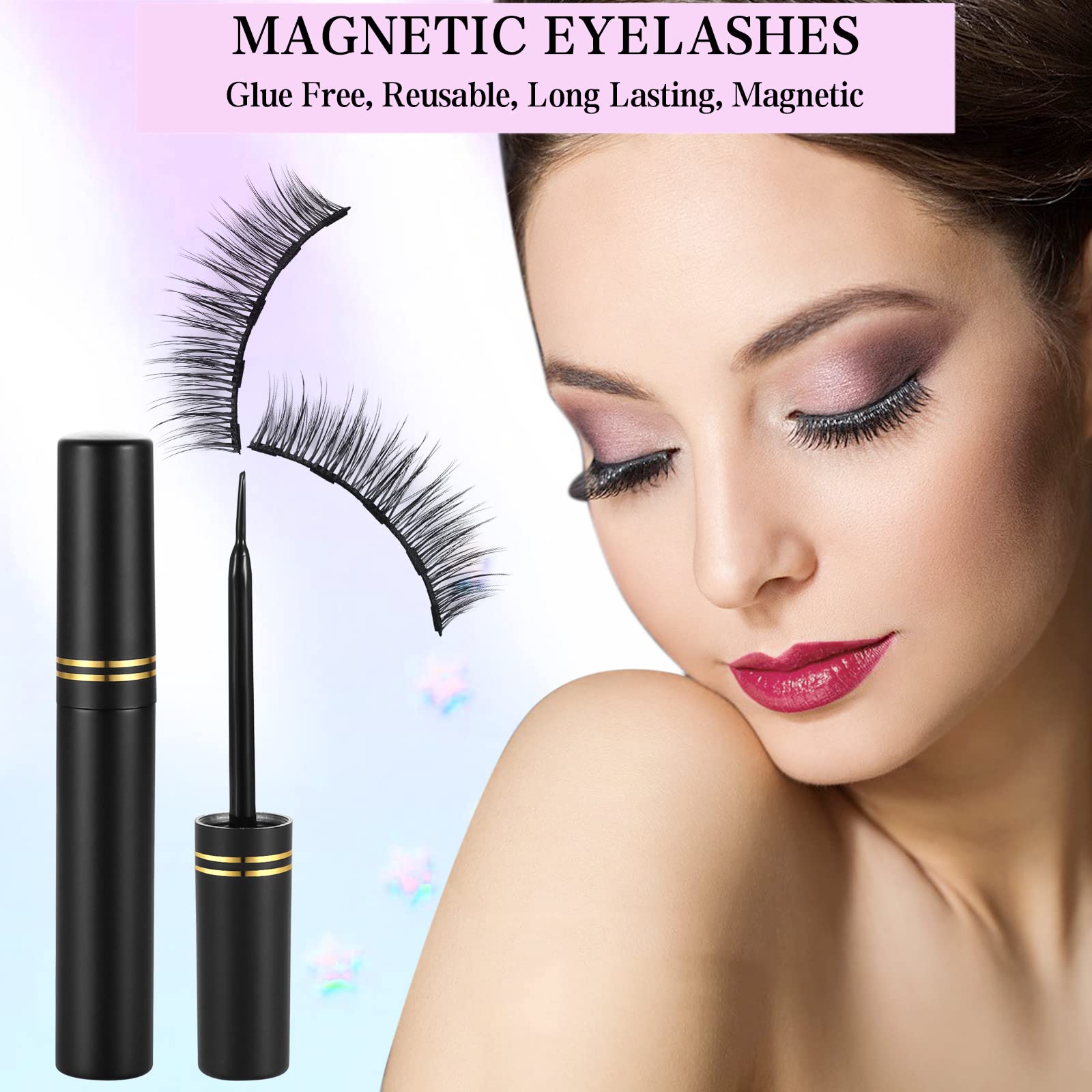 Crayon magnétique pour les yeux, tracé net et fixation fiable