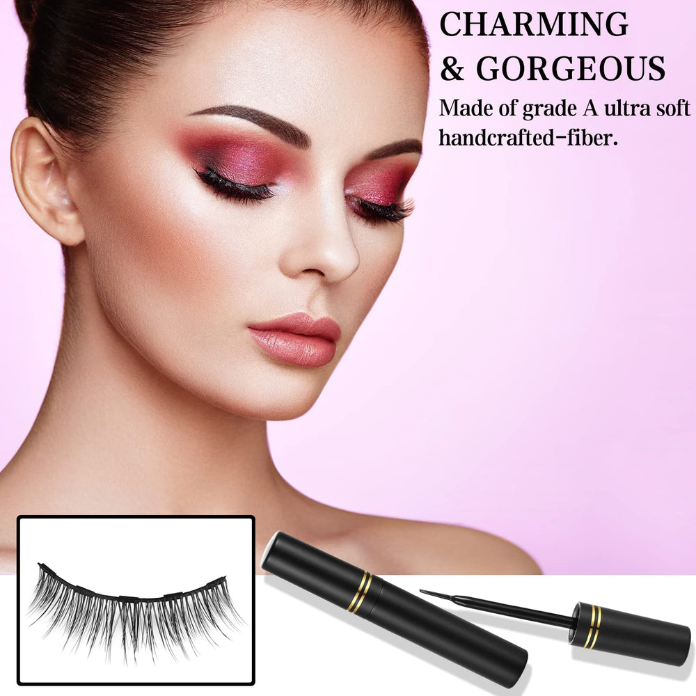 Cils magnétiques douze paires réutilisables pour divers looks