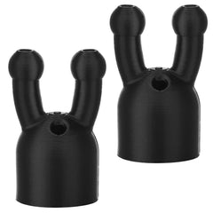 Kathfly cap-inhalateur double-trou noir pour une inhalation aromatique équilibrée.