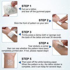 Kathfly tatouages flocon-neige pour les bras ajoutent un éclat discret.