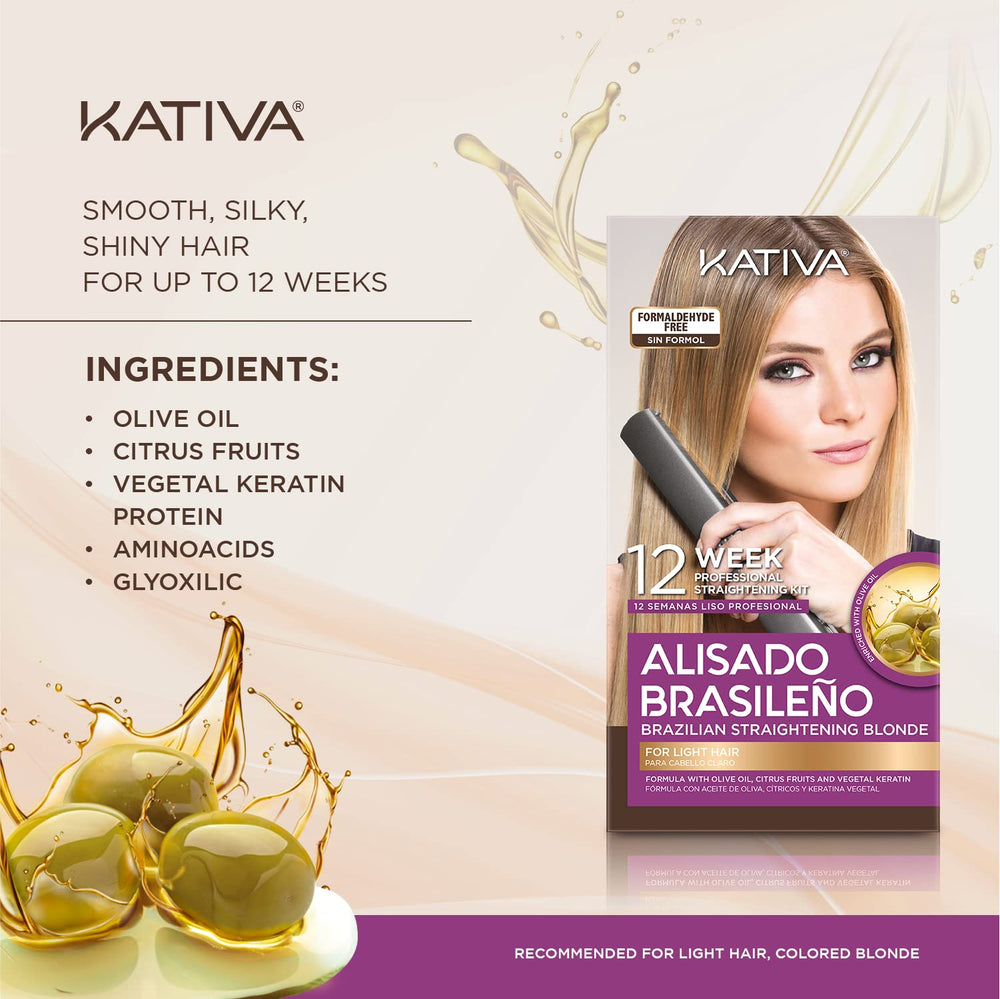 Emballage du kit KATIVA Blonde, pratique et élégant pour rangement.