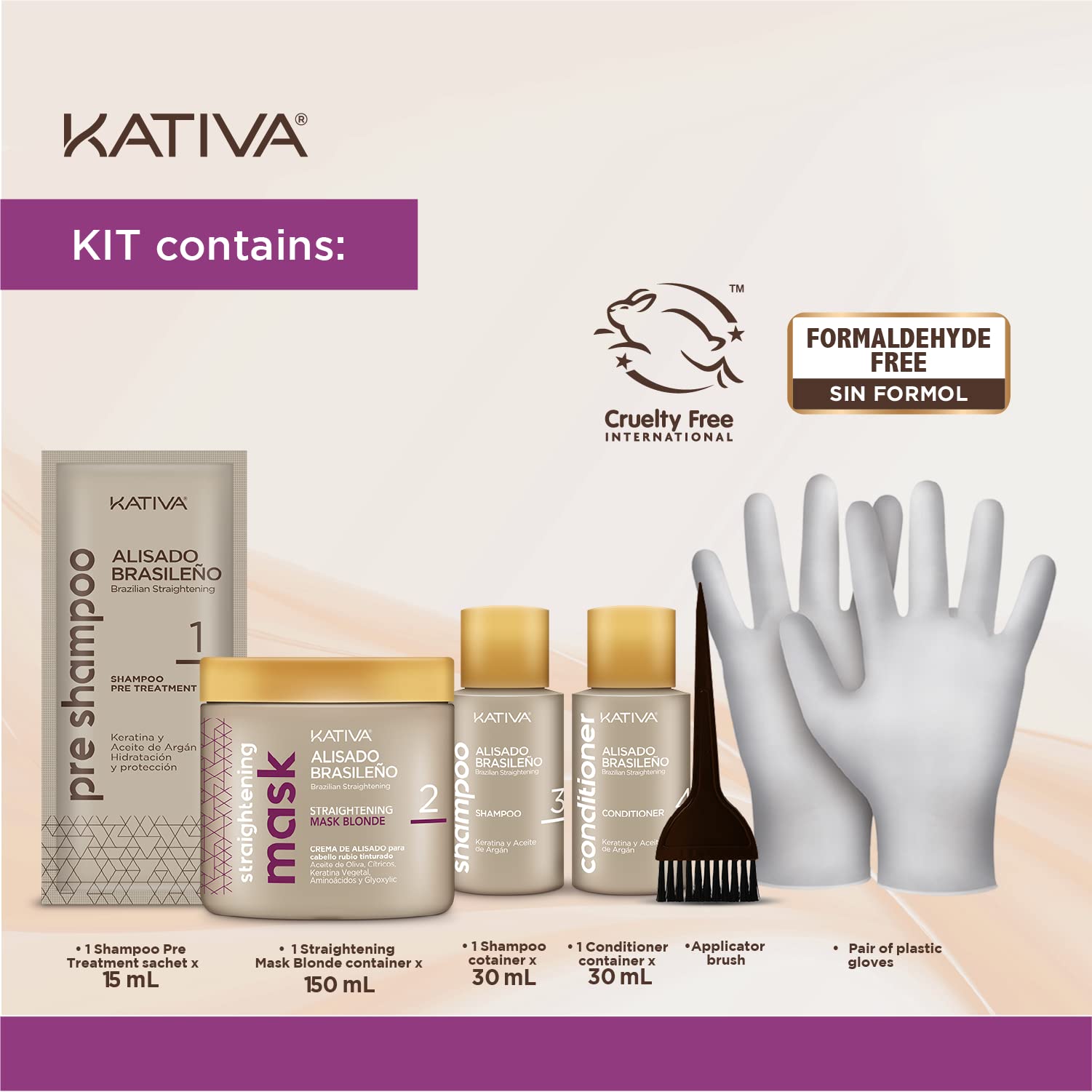 Gants KATIVA Blonde assurant une manipulation sécurisée du soin.
