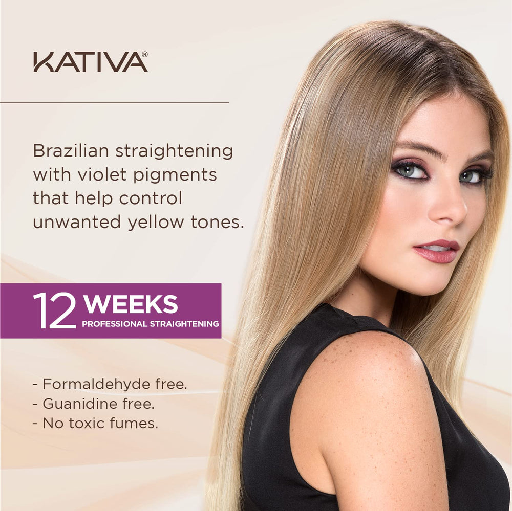 Shampoing KATIVA Blonde nettoyant sans altérer la couleur.