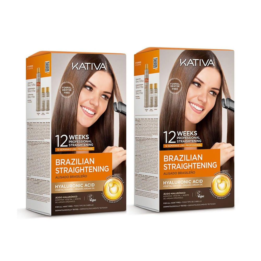 Kativa kit lissage brésilien – emballage visible, prêt pour l'utilisation à domicile