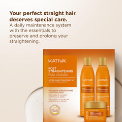 Kit soin post-lissage Kativa, ensemble pratique pour l’entretien quotidien.