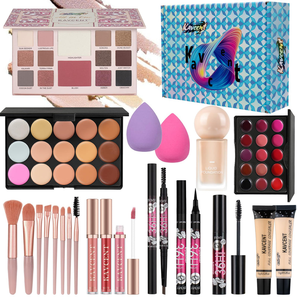 KAVCENT coffret maquillage avec palette 14 couleurs pour créer un look personnalisé